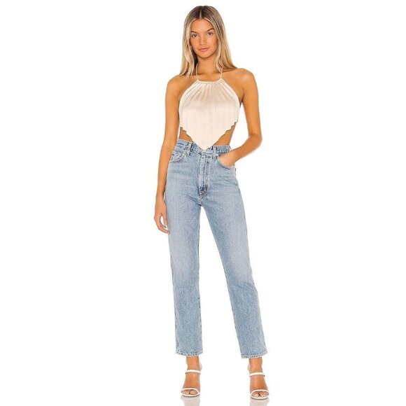 superdown Ivy Halter Top in Champagne Medium New NWOT - Picture 4 of 12